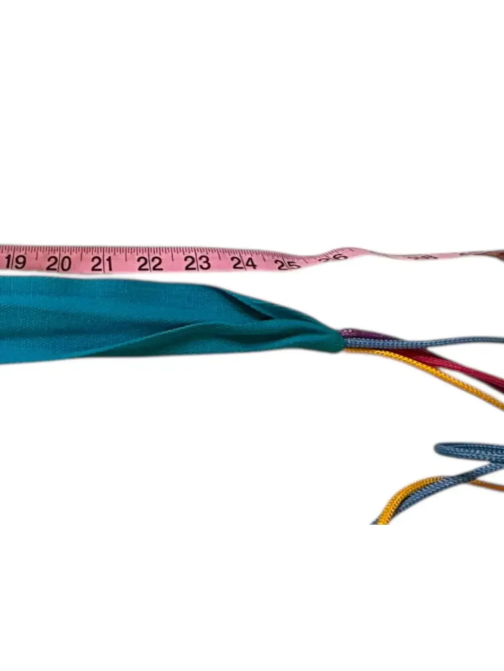 Vintage Funky Multicolor Rope Belt Turquoise Fabric Accent